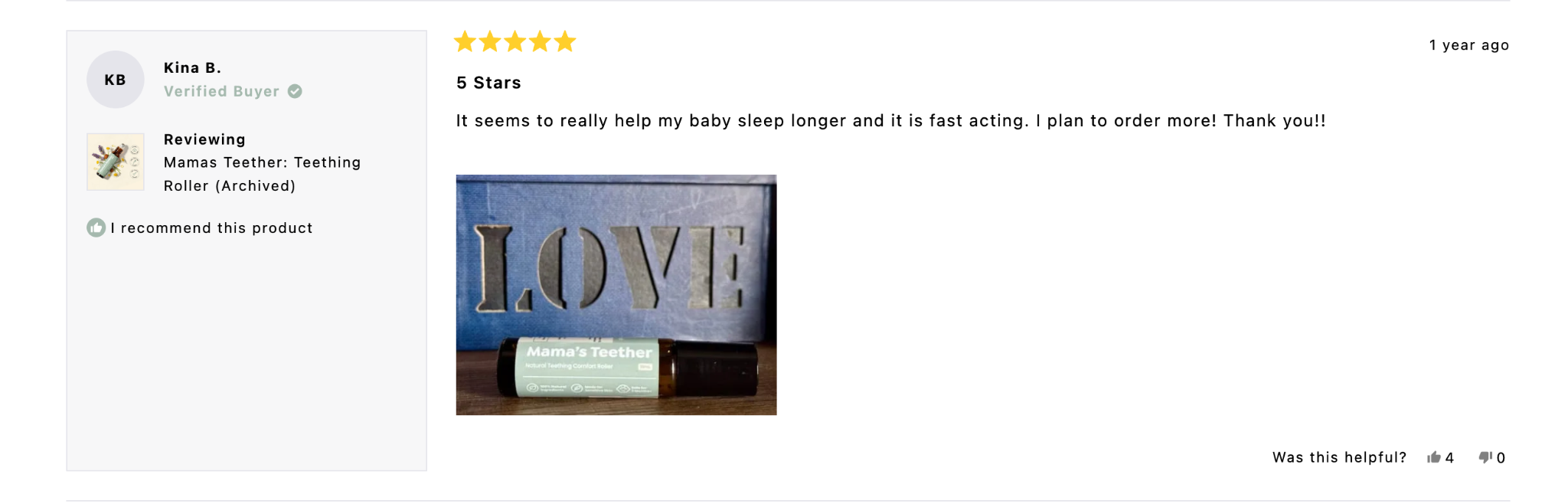 Photo shared by Kina B. with their review