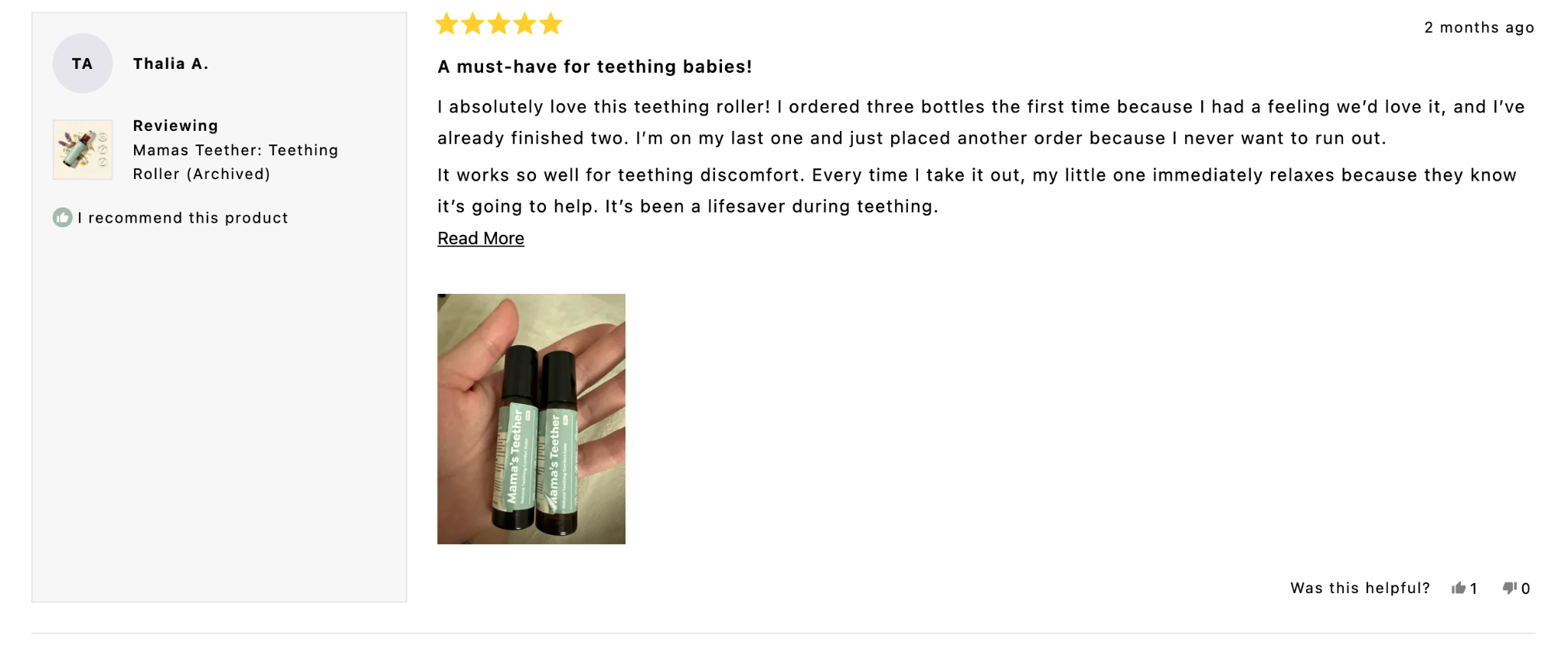 Photo shared by Thalia A. with their review