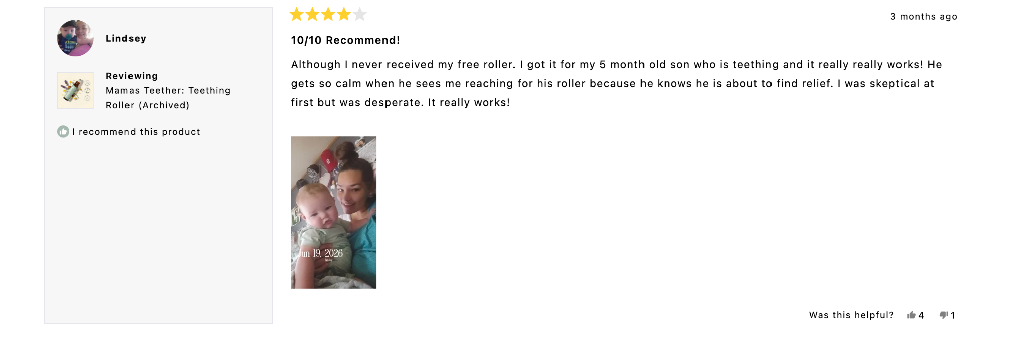 Photo shared by Lindsey with their review
